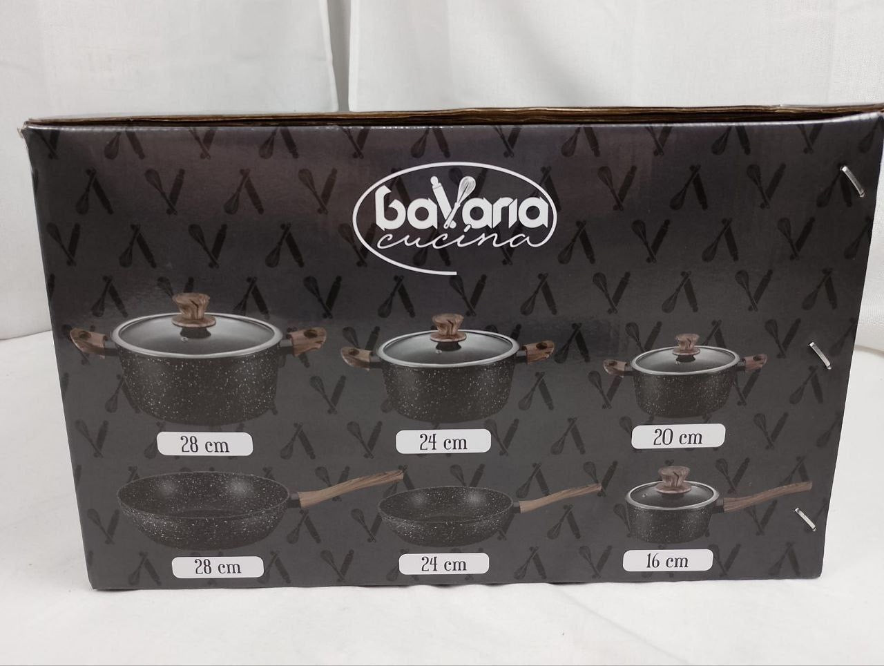 Batteria 15 pezzi antiaderente bavaria