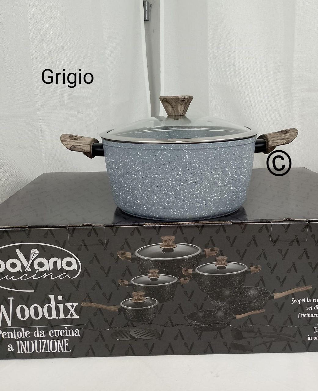 Batteria 15 pezzi antiaderente bavaria