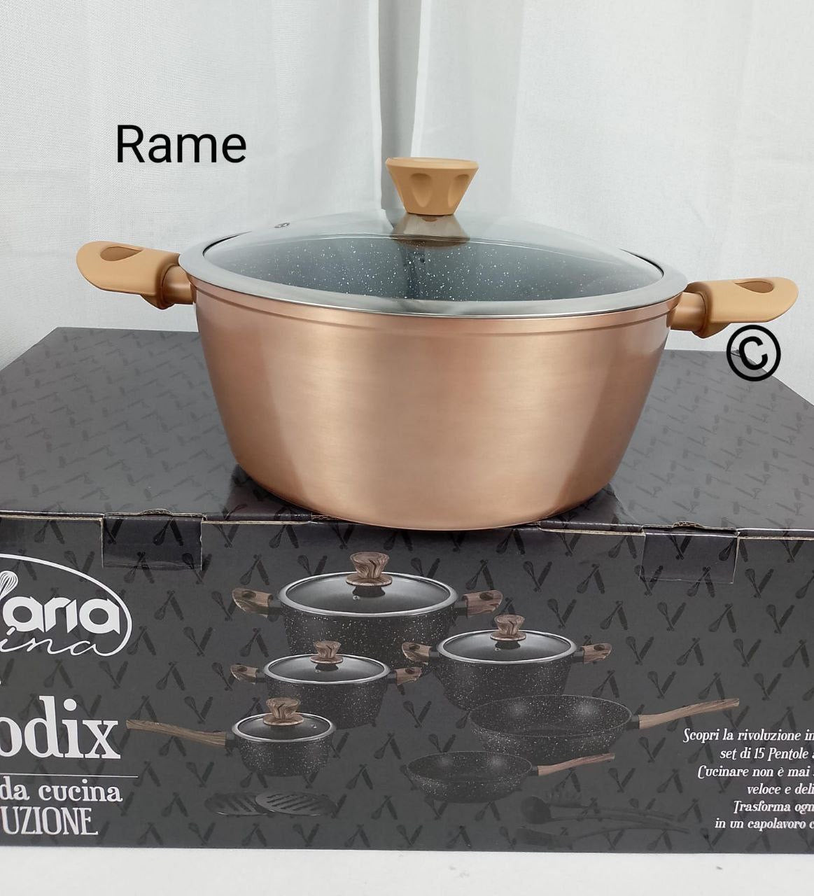 Batteria 15 pezzi antiaderente bavaria