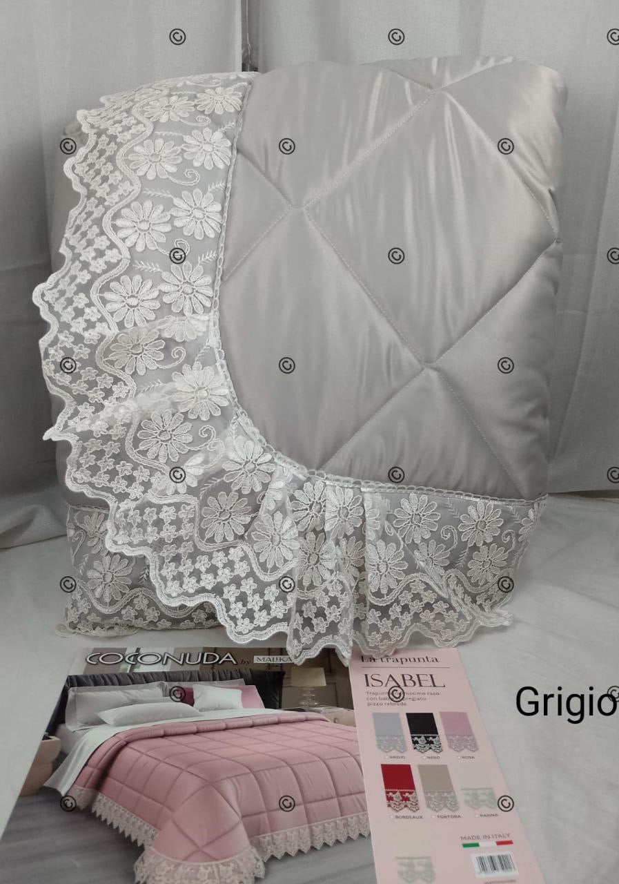 TRAPUNTA COCONUDA T.UNITA IN RASO CON BALZA MACRAME