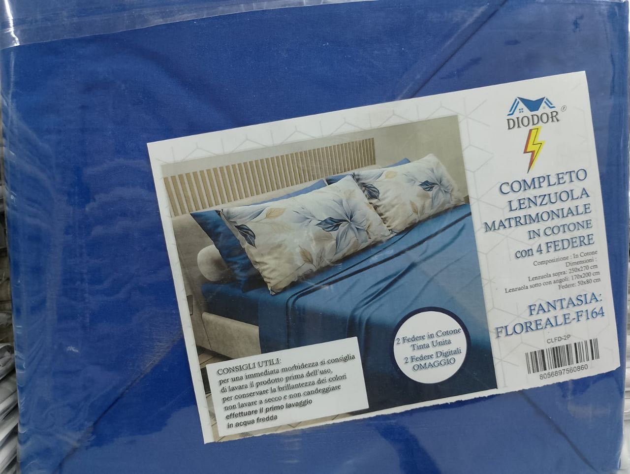 Lenzuola Matrimoniali in Cotone con 2 Federe Omaggio – Made in Italy