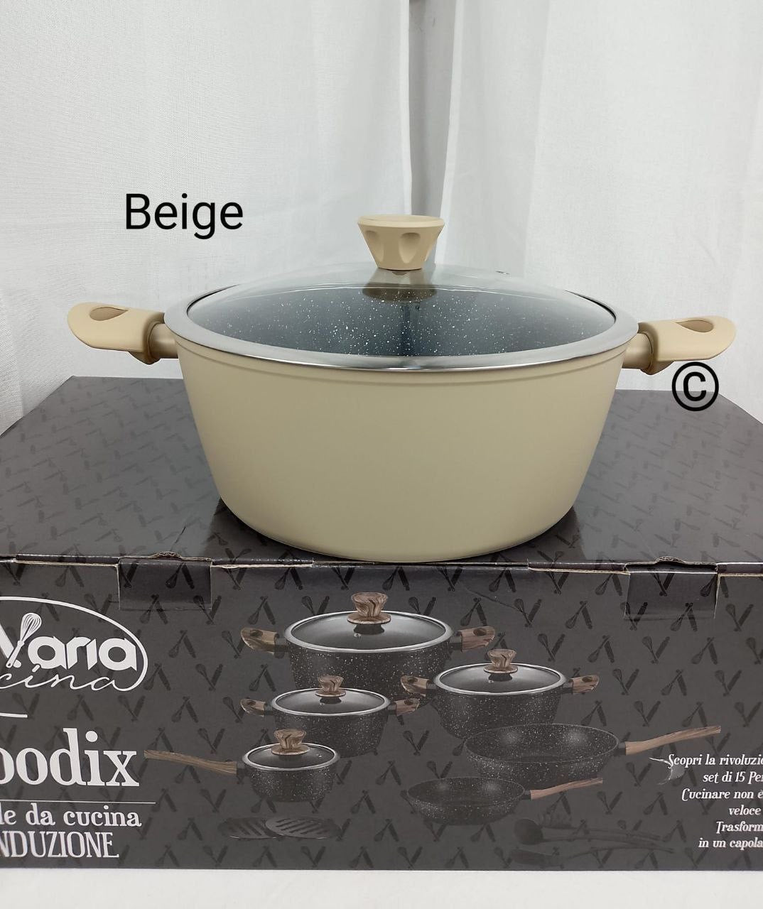 Batteria 15 pezzi antiaderente bavaria