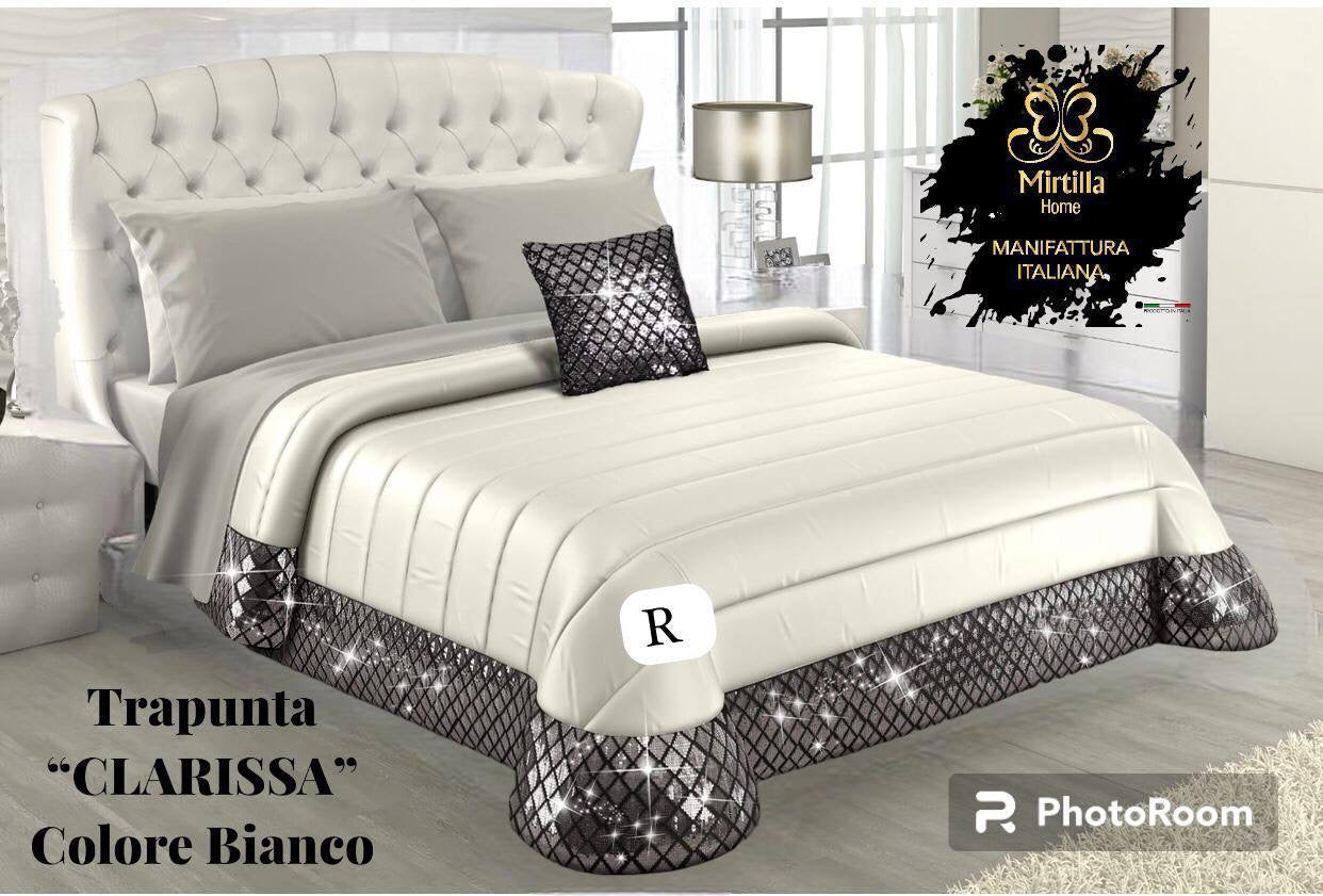 Trapunta/ piumone matrimoniale balza paillettes