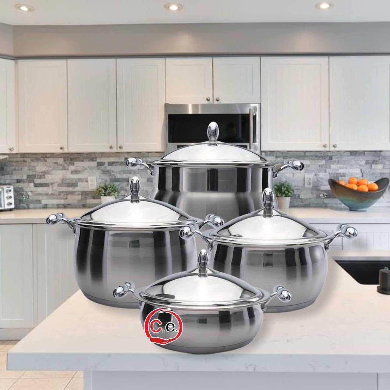 Batteria di pentole 18 pezzi acciaio inox