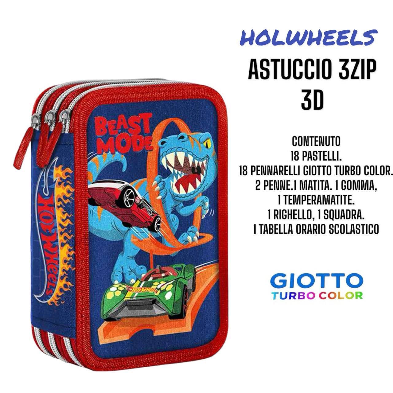 Astuccio 3 zip cartoni animati