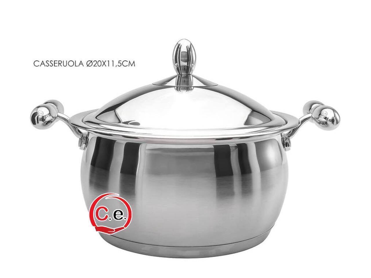 Batteria di pentole 18 pezzi acciaio inox