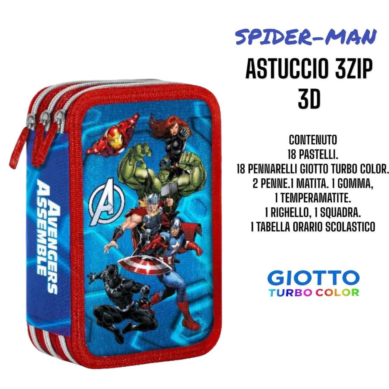 Astuccio 3 zip cartoni animati