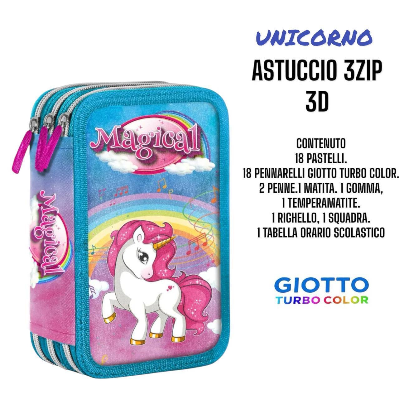 Astuccio 3 zip cartoni animati