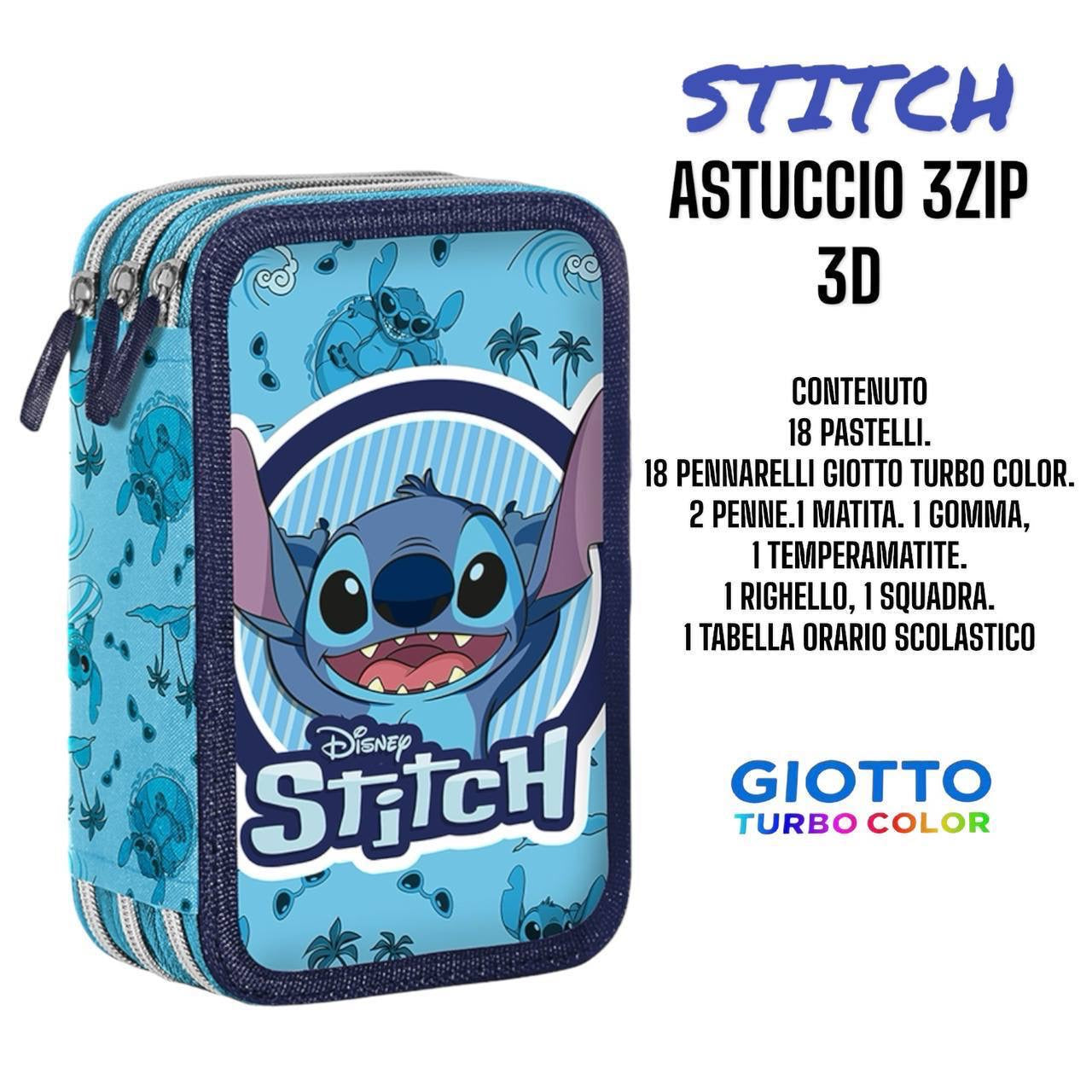 Astuccio 3 zip cartoni animati