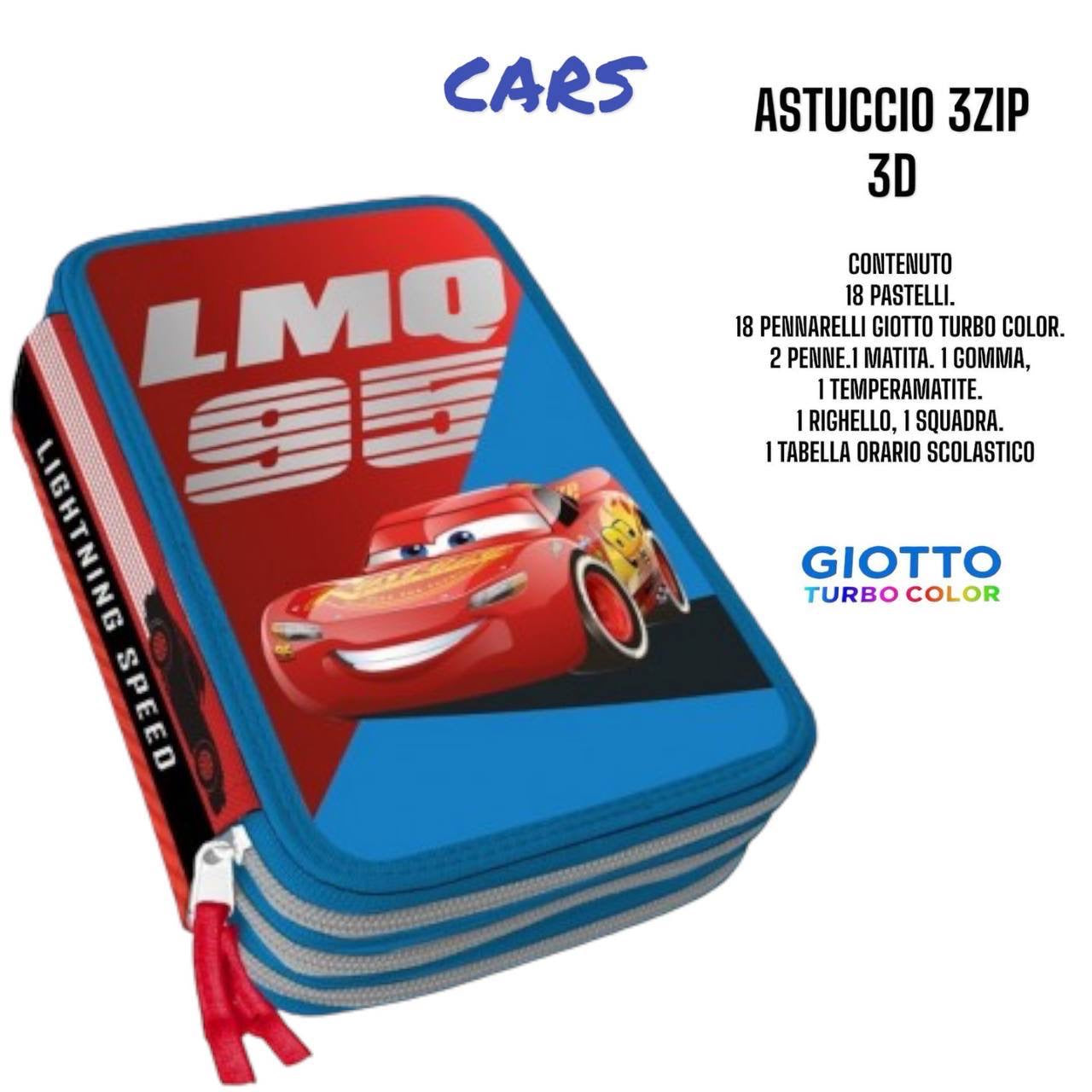 Astuccio 3 zip cartoni animati