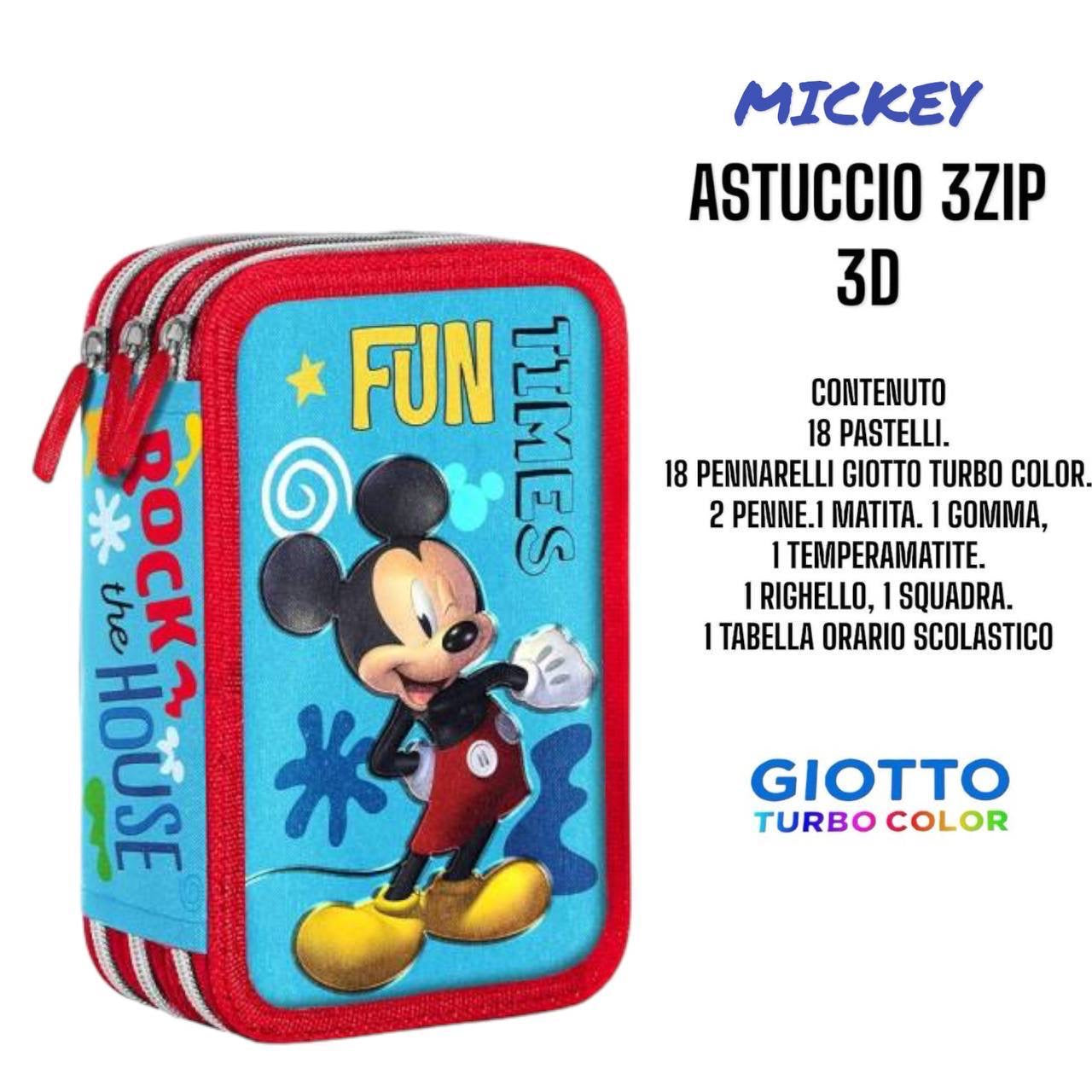 Astuccio 3 zip cartoni animati