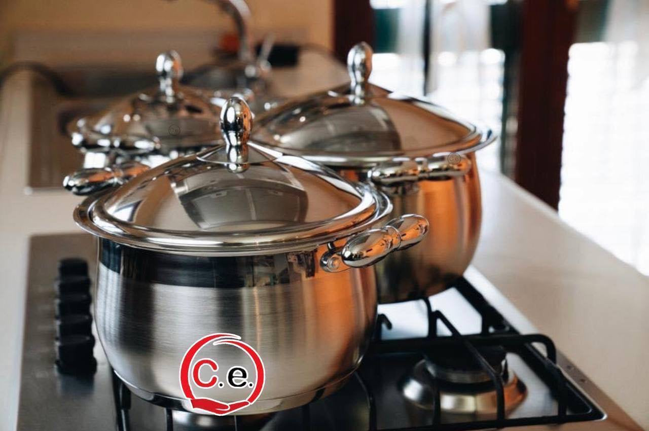 Batteria di pentole 18 pezzi acciaio inox