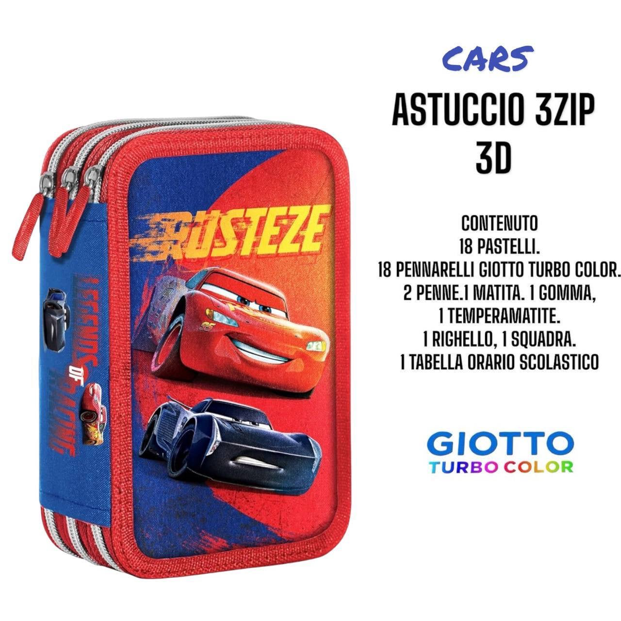 Astuccio 3 zip cartoni animati