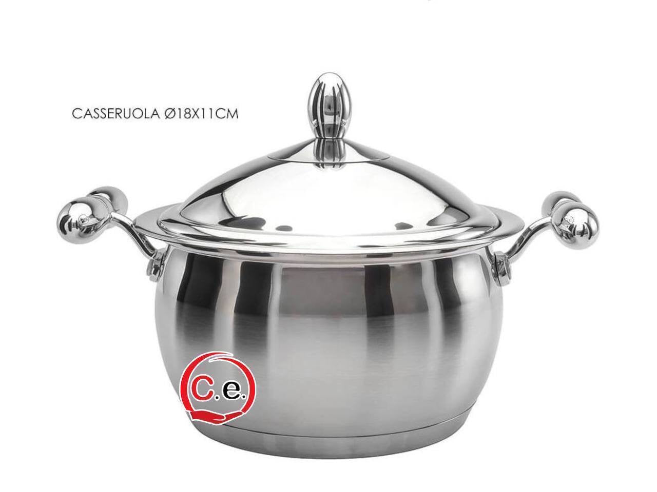 Batteria di pentole 18 pezzi acciaio inox