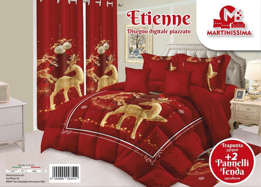 Trapunta matrimoniale +regalo coppia di tende natalizie